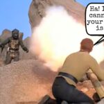 Star trek screen grab turned into a gun meme