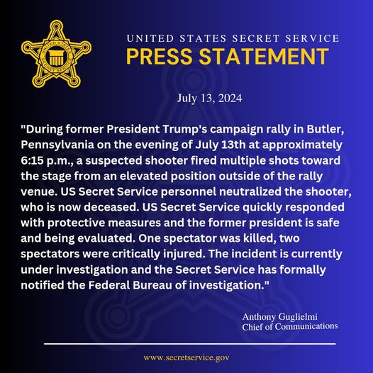 Trump Secret Service statement