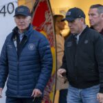 President Joe Biden and son Hunter Biden walk in downtown Nantucket Mass., Friday, Nov. 29, 2024. (AP Photo/Jose Luis Magana)