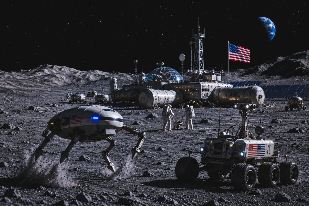 NASA Envisions A Massive Moon Base Patrolled By Autonomous Drones
